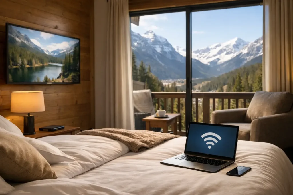 Habitaciones con wifi y televisión en la montaña