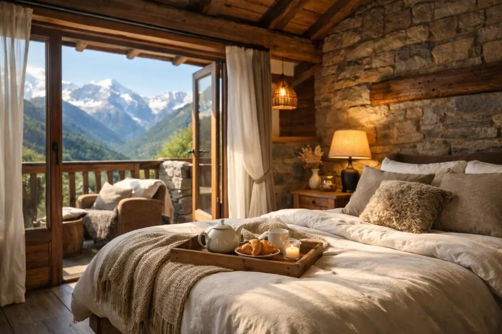 Habitaciones cómodas para descanso rural en Pirineos